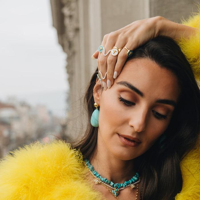 Eshvi Large Drop Earrings