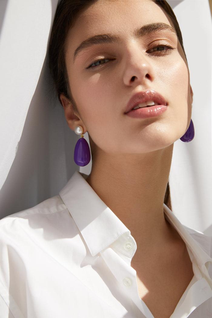 Eshvi Large Drop Earrings