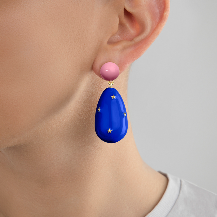 Eshvi Large Galaxy Drop Earrings