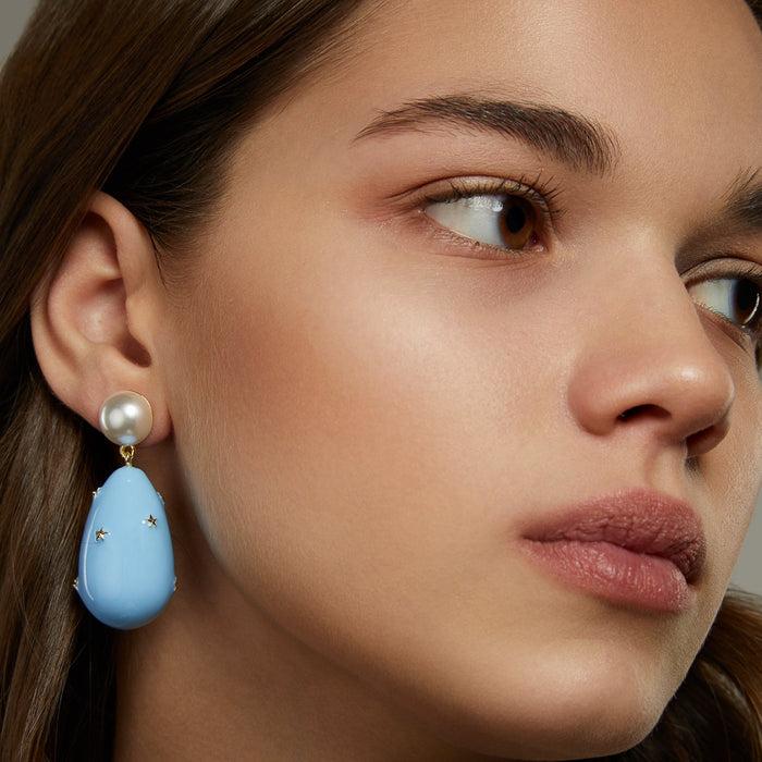 Eshvi Large Galaxy Drop Earrings