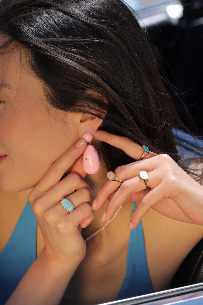 Eshvi Large Galaxy Drop Earrings