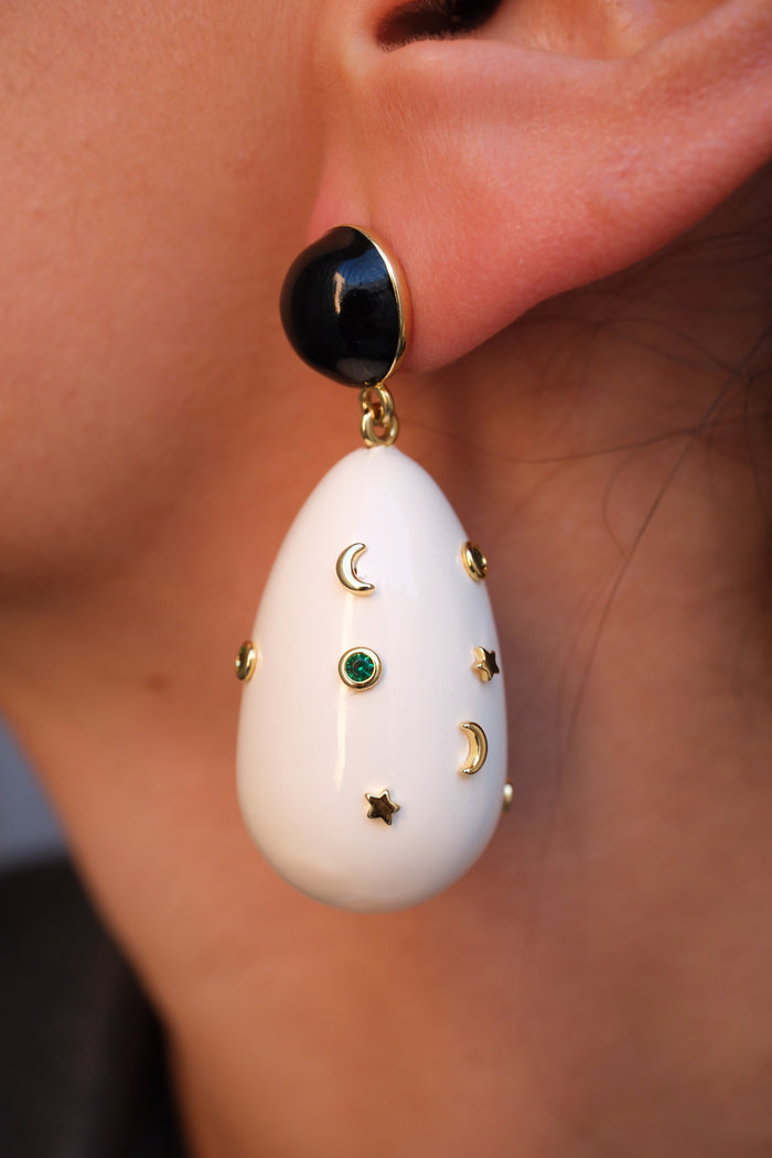 Eshvi Large Galaxy Drop Earrings