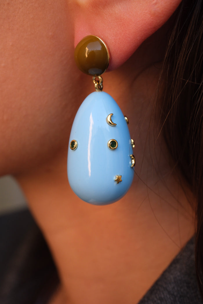 Eshvi Large Galaxy Drop Earrings