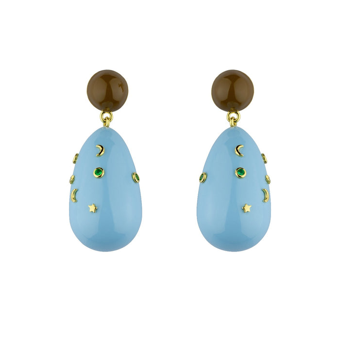 eshvi Large Galaxy Drop Earrings