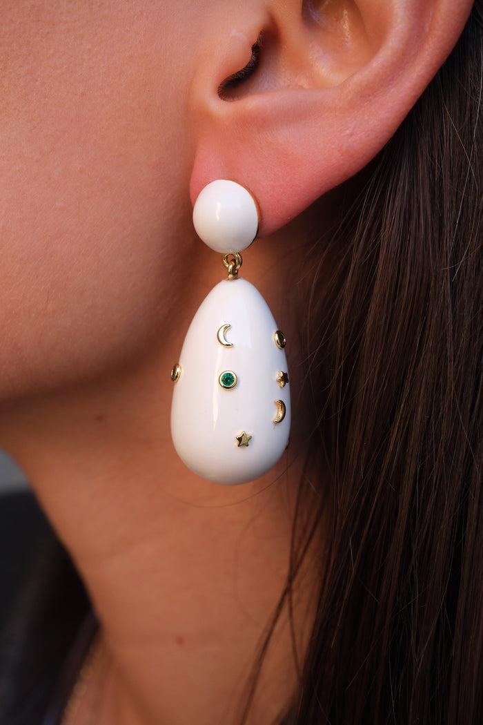 Eshvi Large Galaxy Drop Earrings