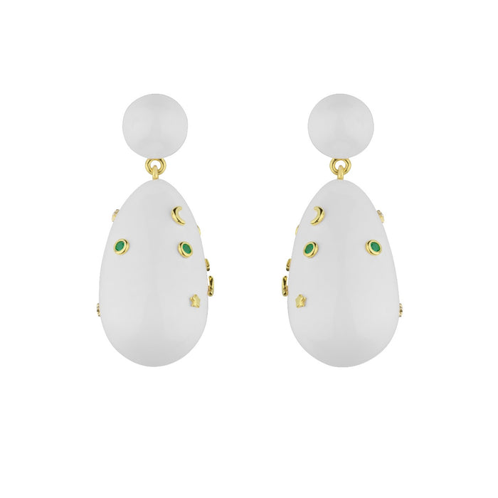 eshvi Large Galaxy Drop Earrings