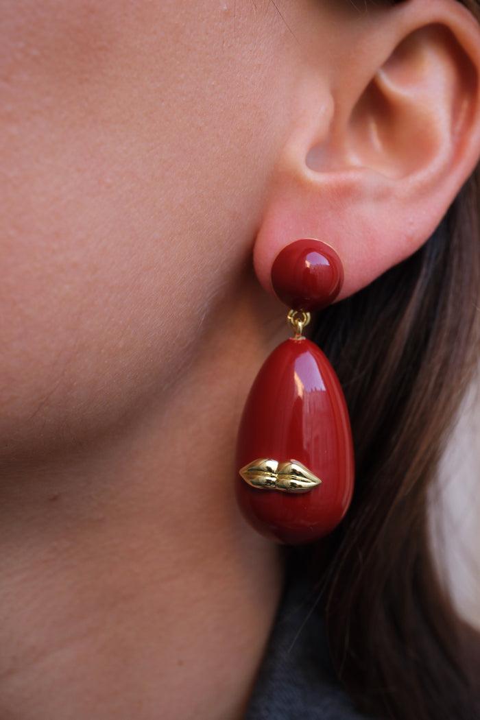 Eshvi Midnight Kiss Drop Earrings