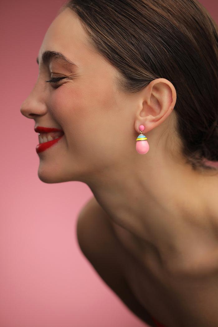 Eshvi Mini Colourful Drop Earrings