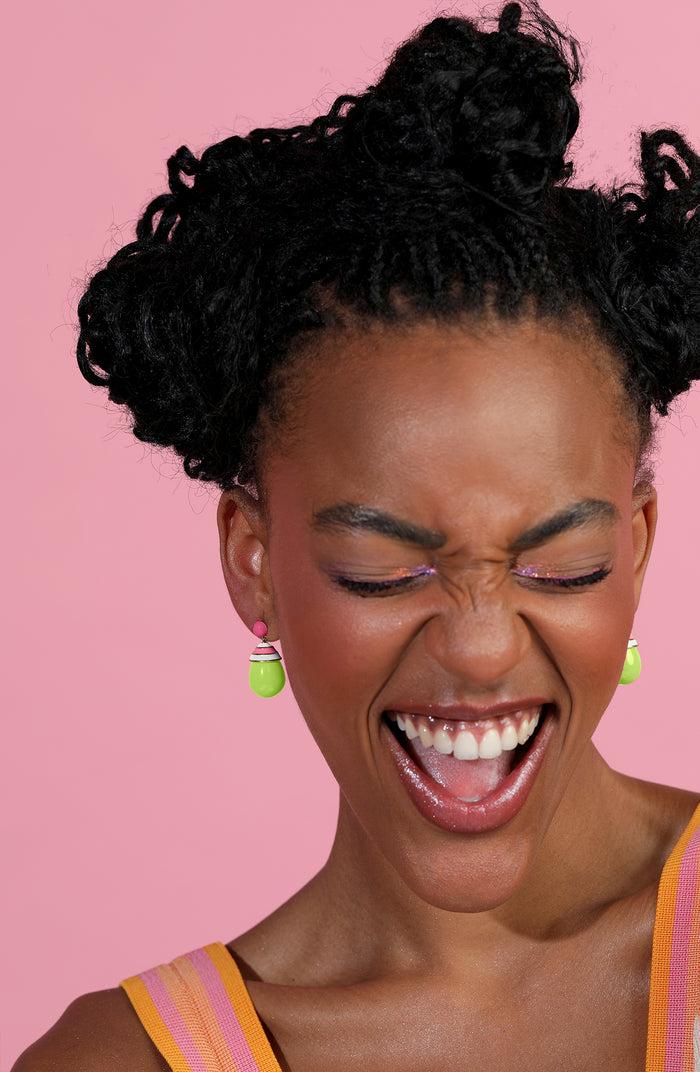 Eshvi Mini Colourful Drop Earrings