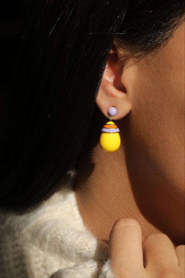 Eshvi Mini Colourful Drop Earrings