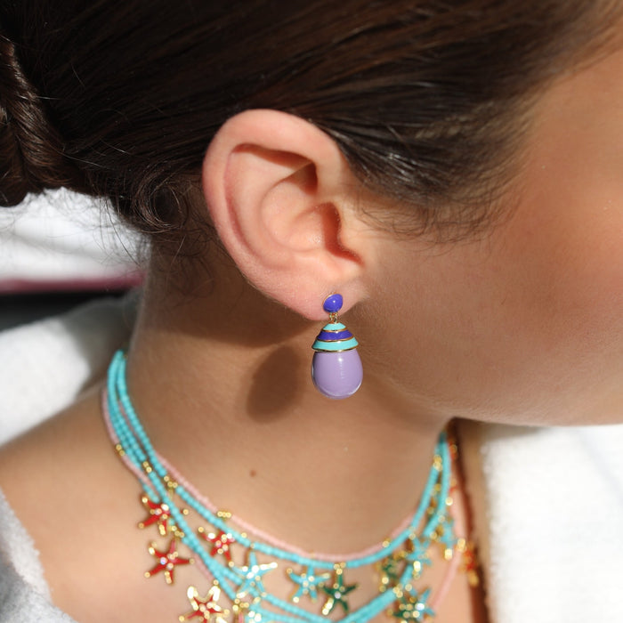 Eshvi Mini Colourful Drop Earrings