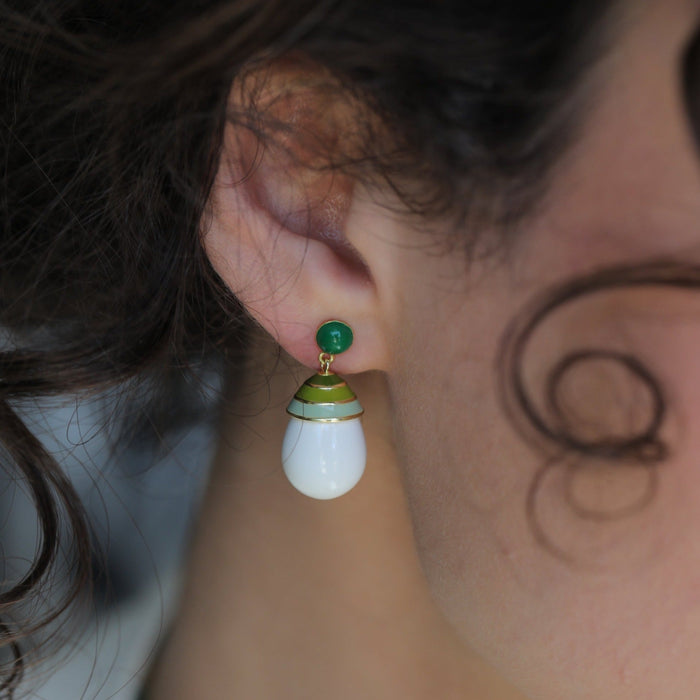 Eshvi Mini Colourful Drop Earrings