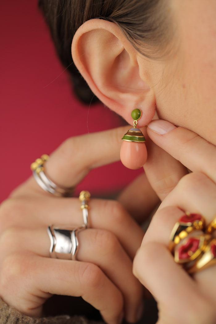 Eshvi Mini Colourful Drop Earrings