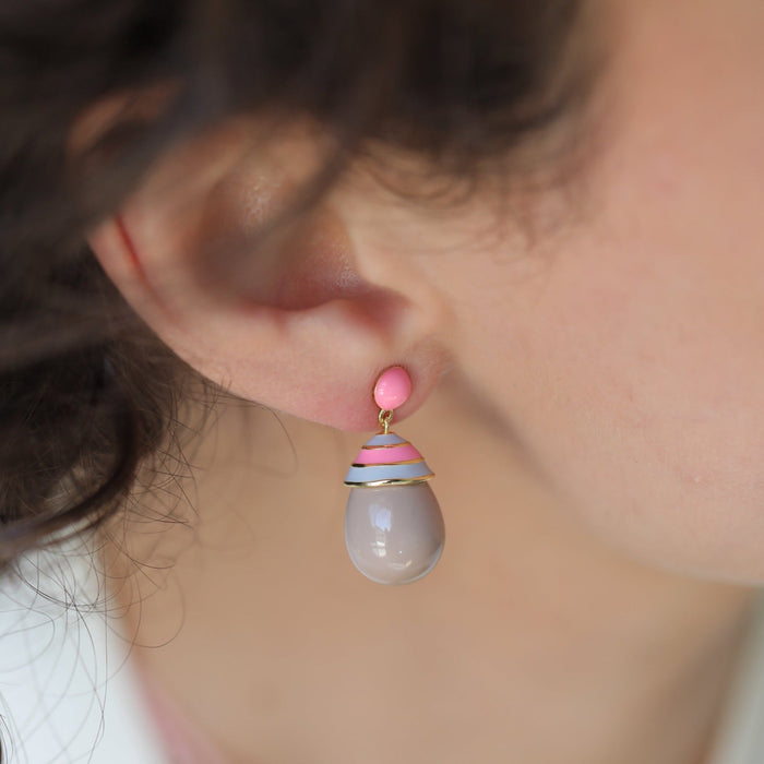 Eshvi Mini Colourful Drop Earrings