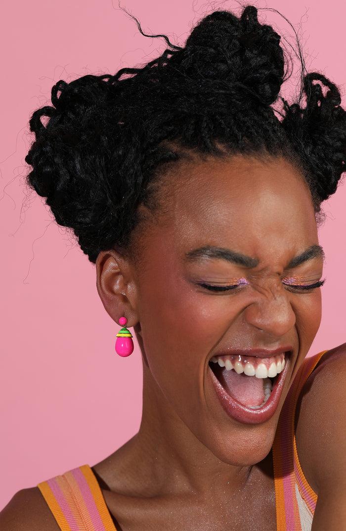 Eshvi Mini Colourful Drop Earrings