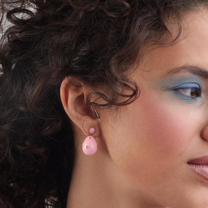 Eshvi Mini Galaxy Drop Earrings