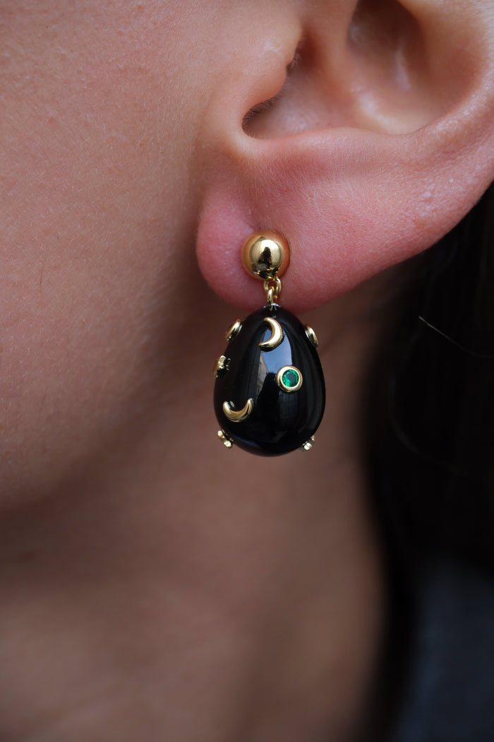 Eshvi Mini Galaxy Drop Earrings