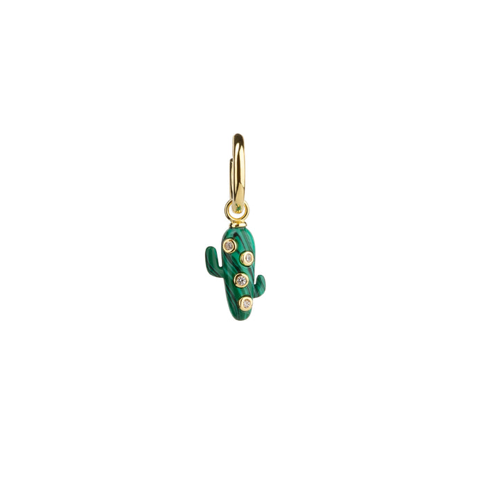 eshvi Mini Malachite Cactus Earrings