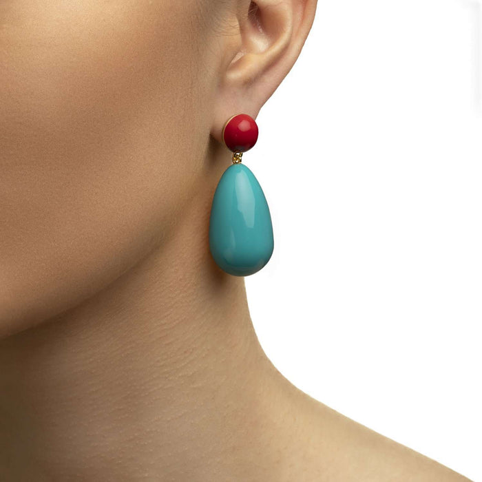 Eshvi Multicolored Drop Earrings