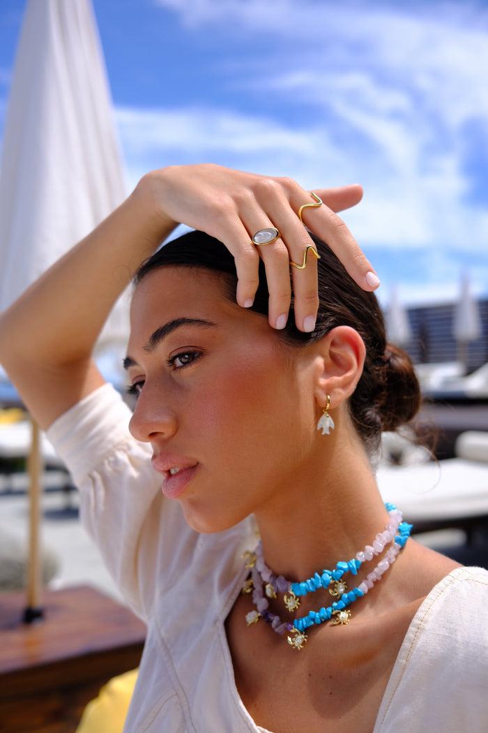 Eshvi Pastel Sea Animal Necklace