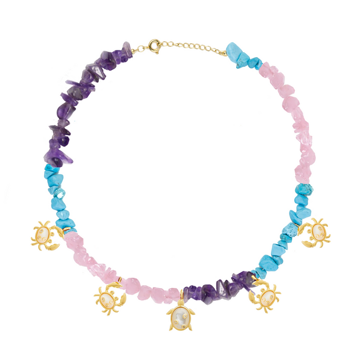 eshvi Pastel Sea Animal Necklace