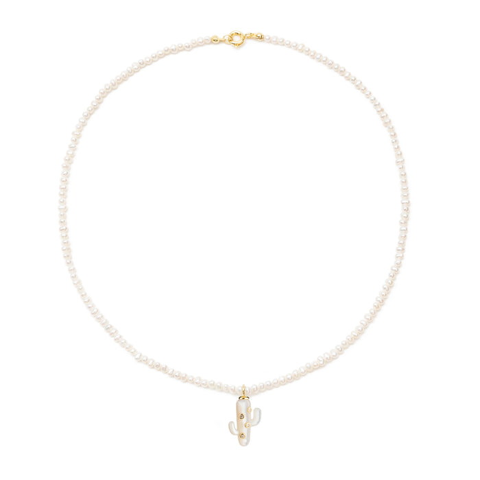 eshvi Pearl Cactus Necklace