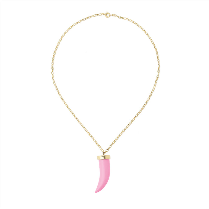 eshvi Pink Fang Necklace