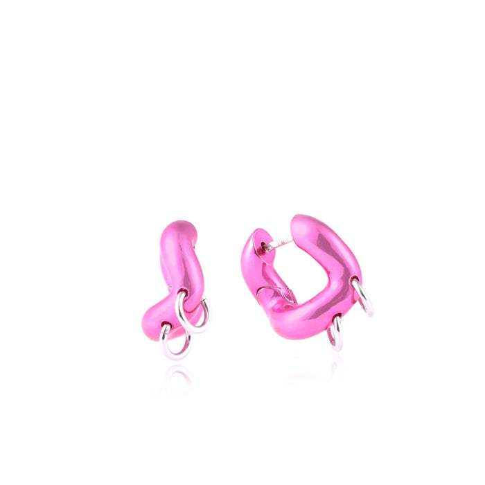 eshvi Pink Pierced Earrings