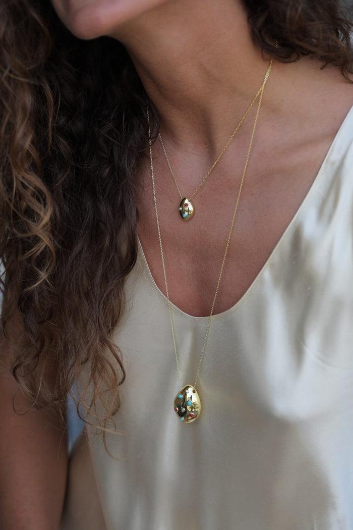 Eshvi Radiant Drop Necklace - Small