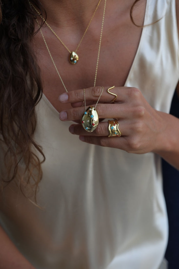 Eshvi Radiant Drop Necklace - Small