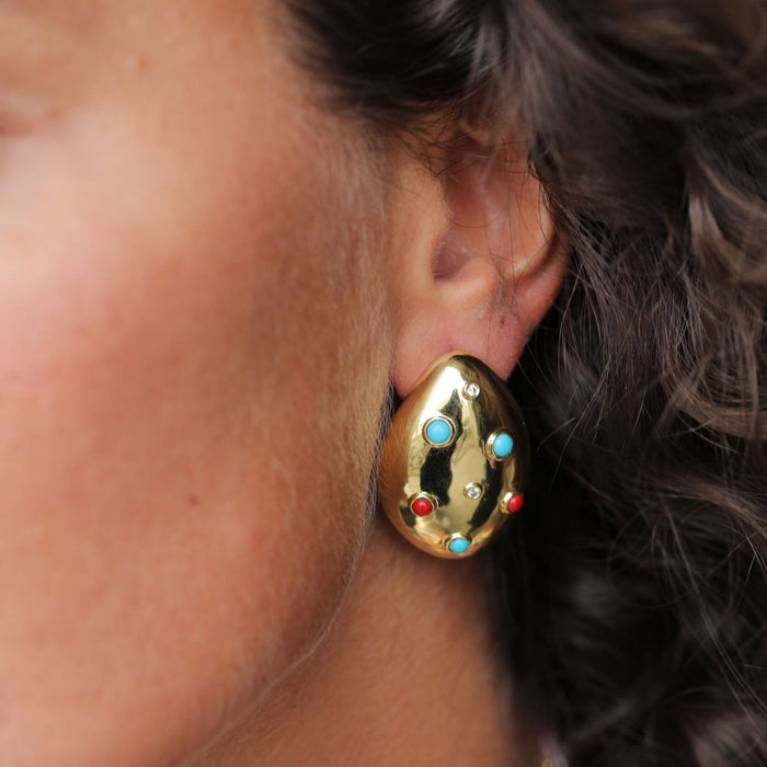 Eshvi Radiant Drop Shape Earrings