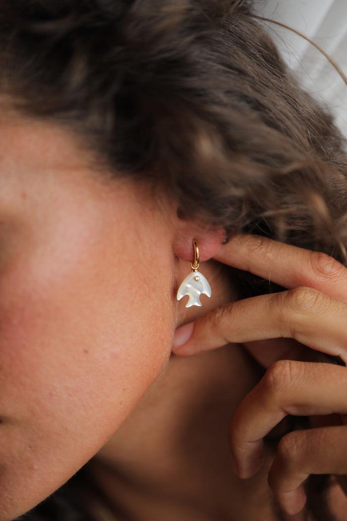 Eshvi Seaside Pearl Earrings