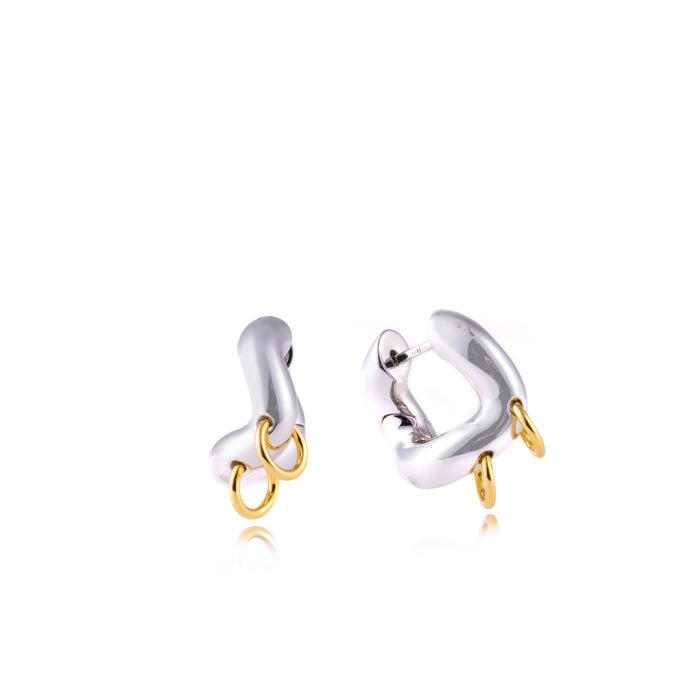 eshvi Silver Pierced Earrings