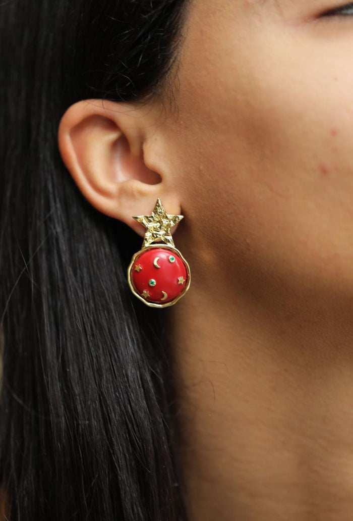 Eshvi Star Galaxy Earrings