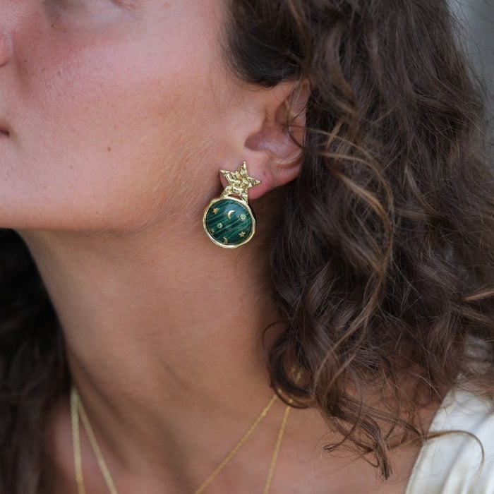 Eshvi Star Galaxy Earrings