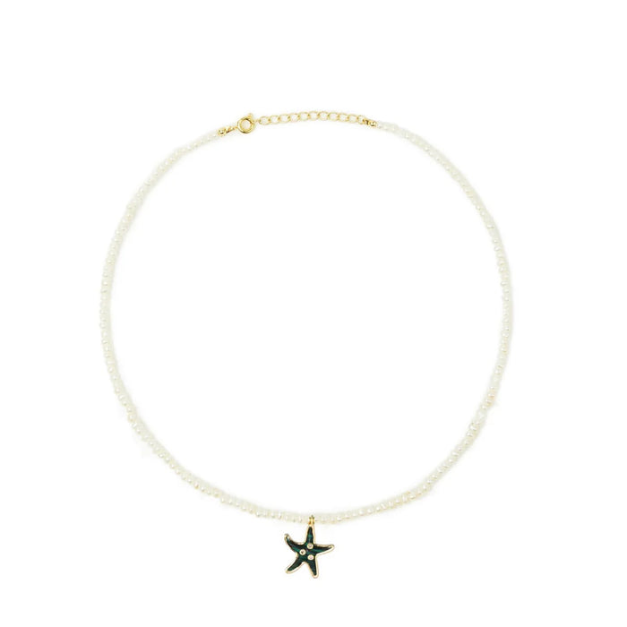 eshvi Starfish Pearl Necklace