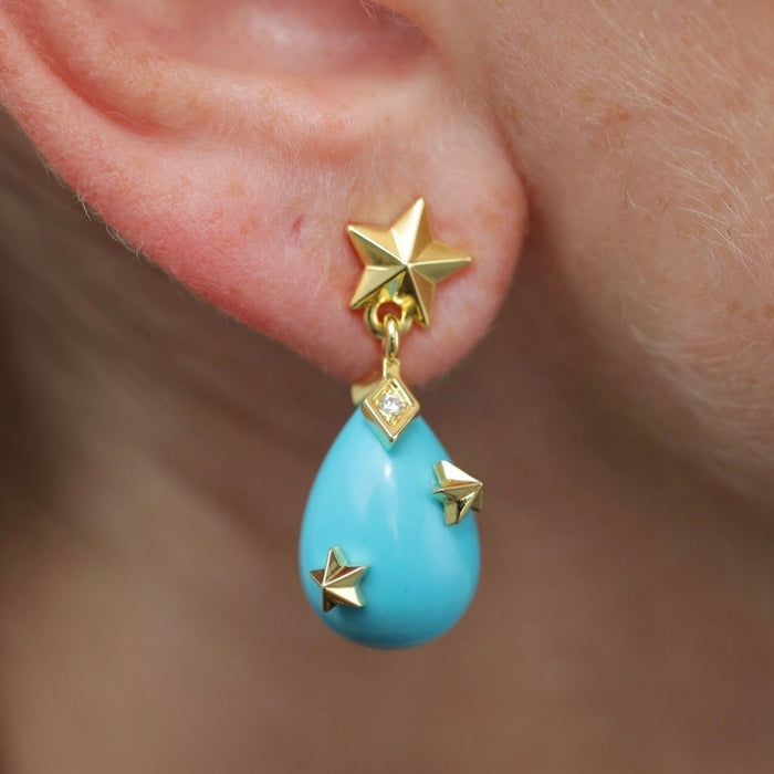 Eshvi Starry Night Drop Earrings