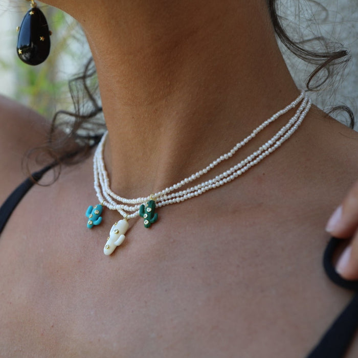Eshvi Turquoise Cactus Necklace