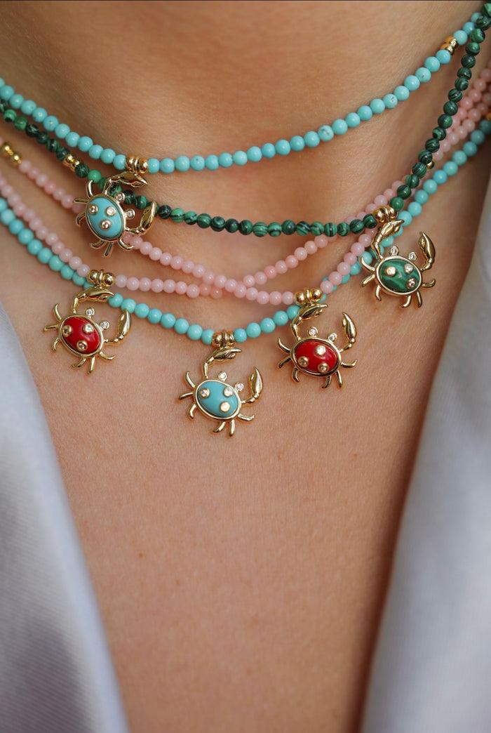 Eshvi Turquoise Crab Necklace