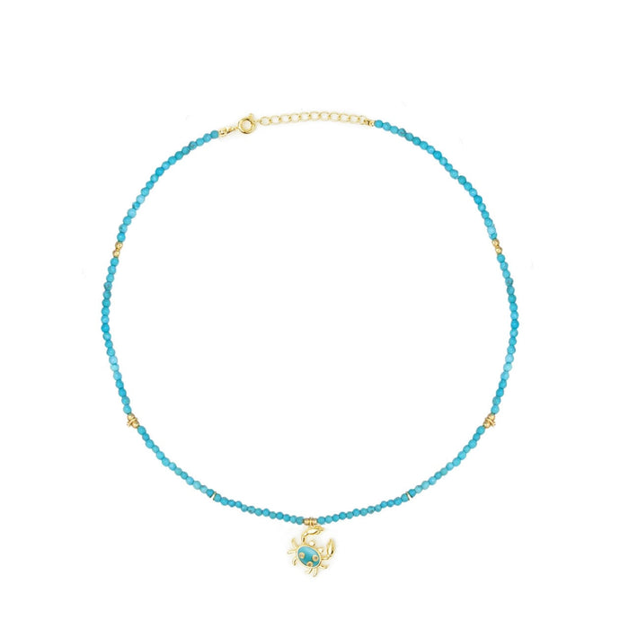 eshvi Turquoise Crab Necklace
