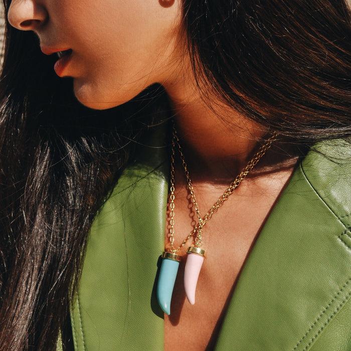 Eshvi Turquoise Fang Necklace