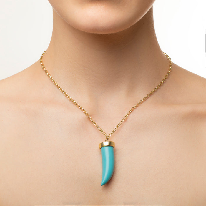 Eshvi Turquoise Fang Necklace