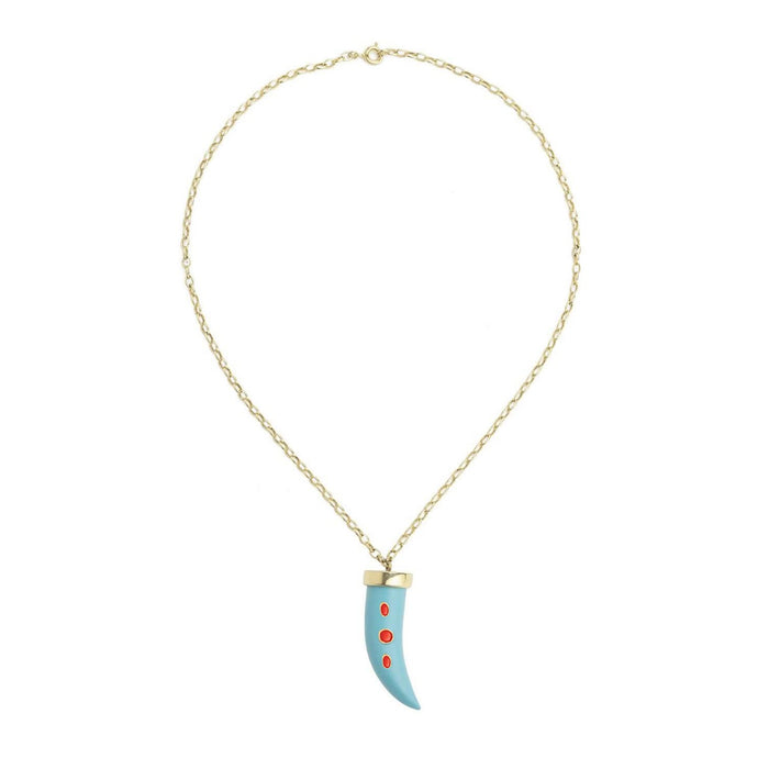 eshvi Turquoise Fang Necklace