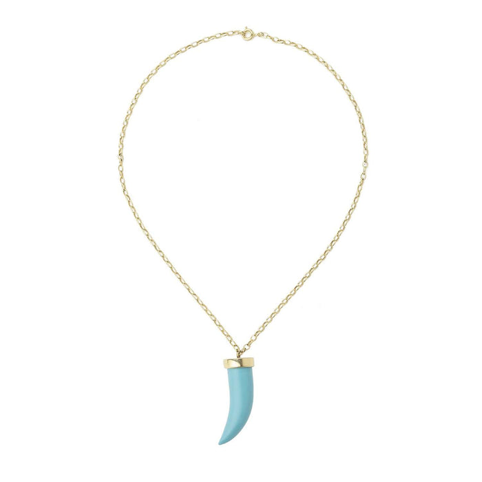 eshvi Turquoise Fang Necklace