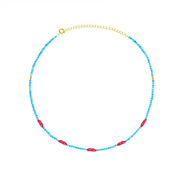 eshvi Turquoise Kiss Me necklace