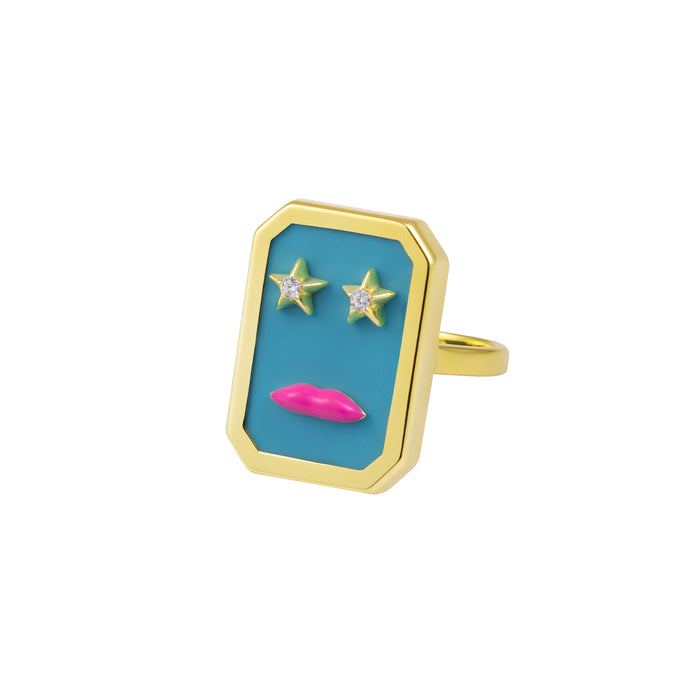 eshvi Turquoise lips ring
