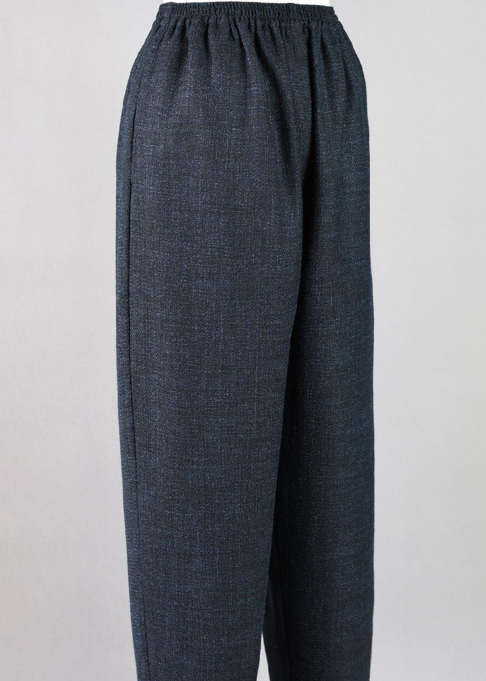 eskandar alpaca mix longer japanese trouser with ankle slits (half lined)