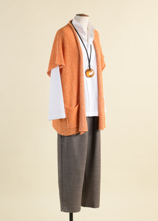 Eskandar Alpaca Wool Mix Longer Japanese Trouser With Ankle Slits