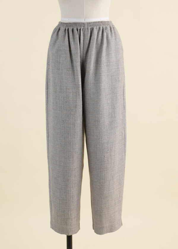 eskandar alpaca wool mix longer japanese trouser with ankle slits