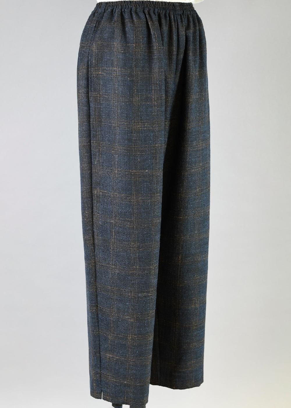 eskandar alpaca wool mix longer japanese trousers with ankle slits